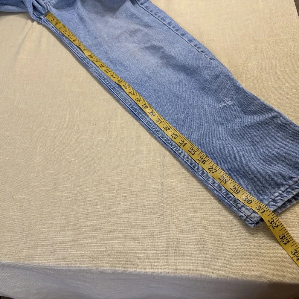 Vintage 90s Carhartt Light Wash Baggy Distressed Jeans Mens 32x31 Cotton Patina